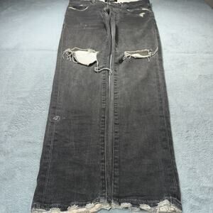 Y2k 2000s Purple Brand Jeans Slim Straight Pants Mens 31 Grunge Ripped Gothic